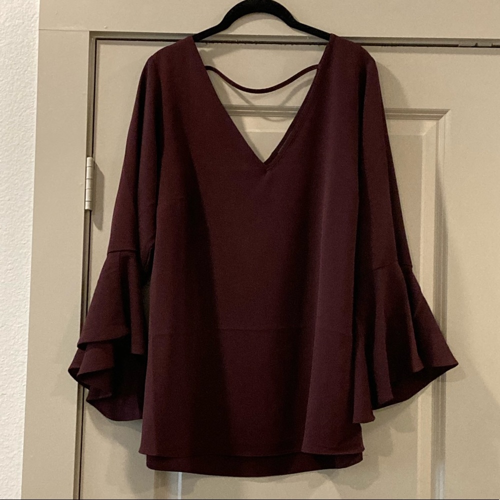 City chic blouse with bell sleeves